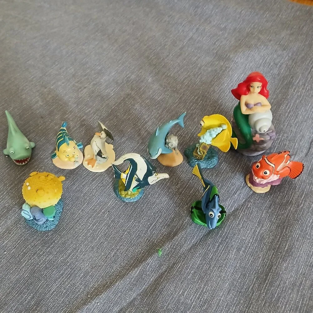 Disney Little Mermaid Play Figures x 9